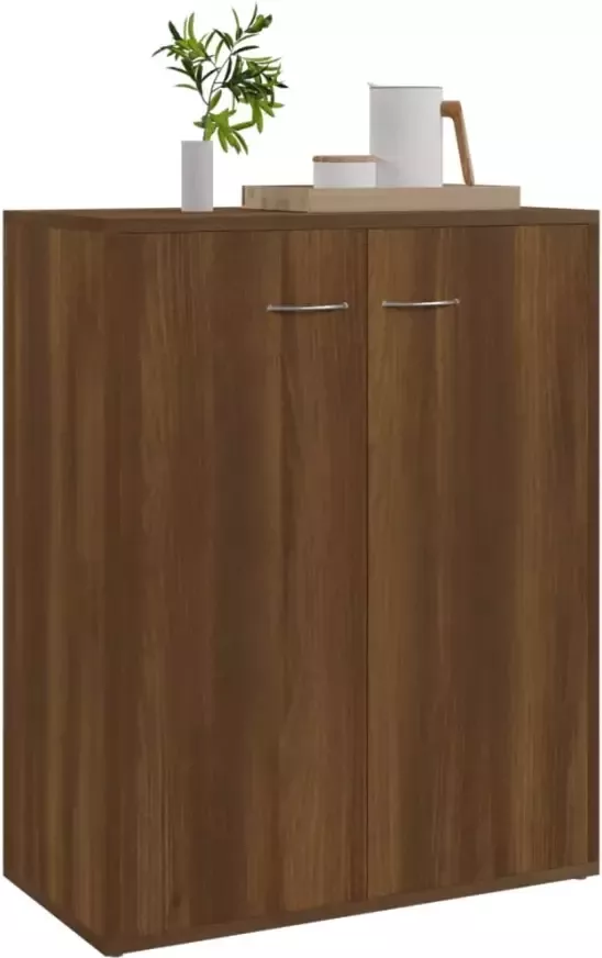 VidaXL -Dressoir-60x30x75-cm-bewerkt-hout-bruineikenkleurig - Foto 4
