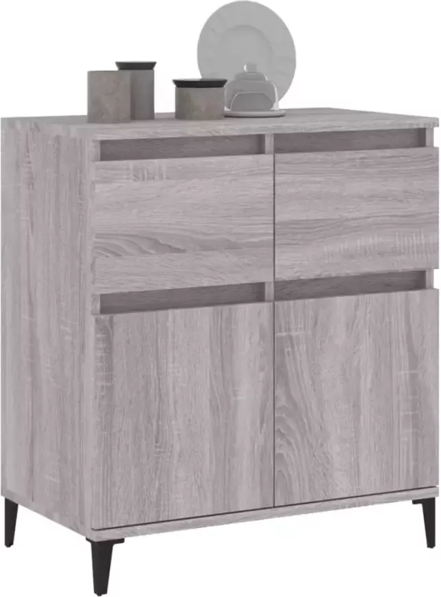 VidaXL -Dressoir-60x30x75-cm-bewerkt-hout-grijs-sonoma-eikenkleurig - Foto 4