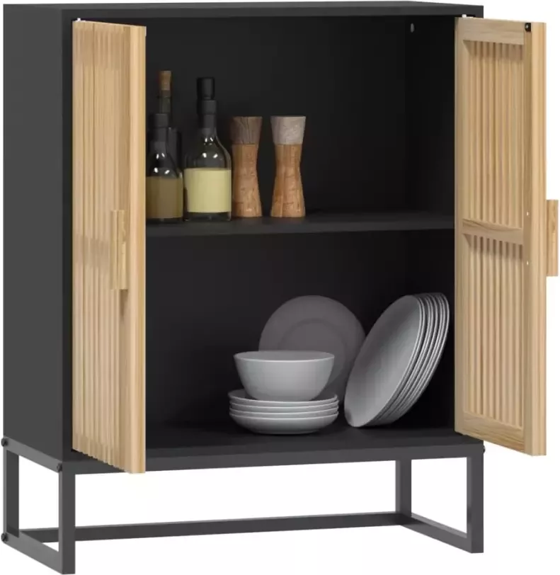 VidaXL -Dressoir-60x30x75-cm-bewerkt-hout-zwart - Foto 7