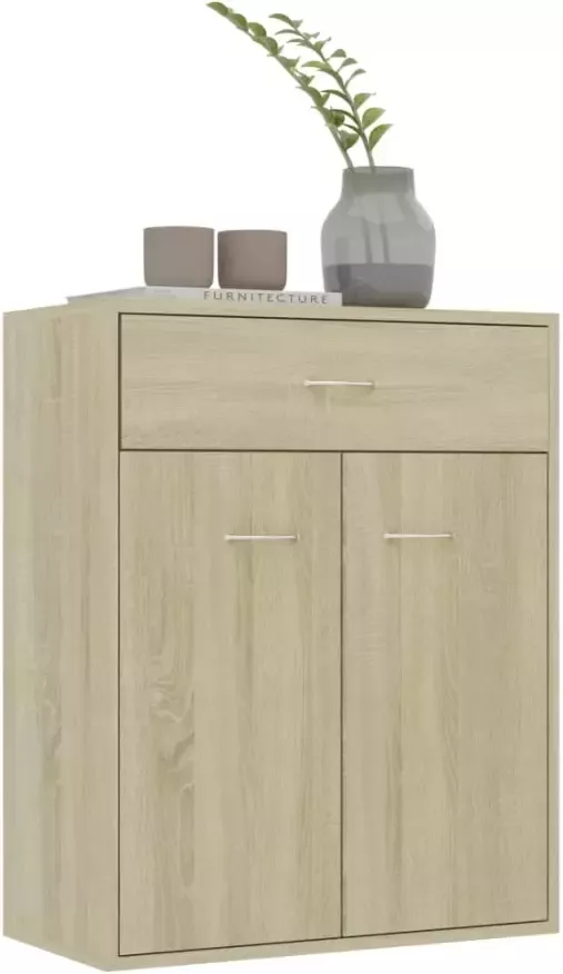 VidaXL -Dressoir-60x30x75-cm-bewerkt-hout-sonoma-eikenkleurig - Foto 4