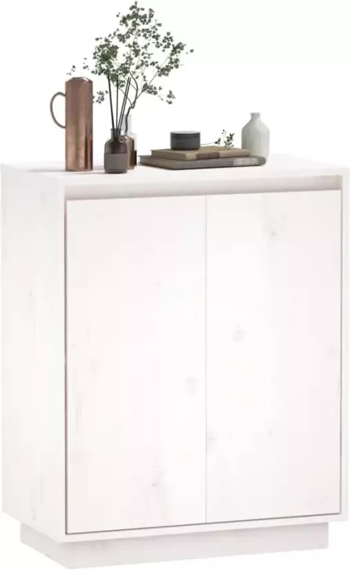 VidaXL -Dressoir-60x34x75-cm-massief-grenenhout-wit - Foto 4