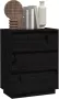VIDAXL Dressoir 60x34x75 cm massief grenenhout zwart - Thumbnail 5