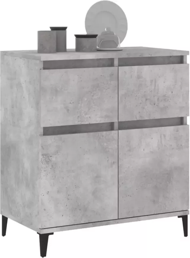 VidaXL -Dressoir-60x35x70-cm-bewerkt-hout-betongrijs - Foto 4