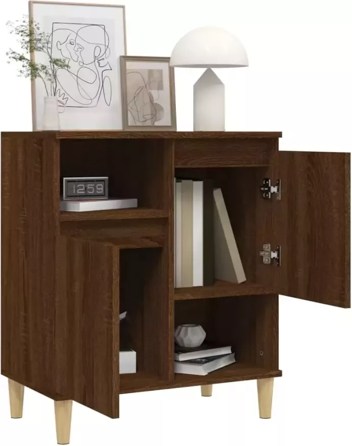 VidaXL -Dressoir-60x35x70-cm-bewerkt-hout-bruineikenkleurig - Foto 4