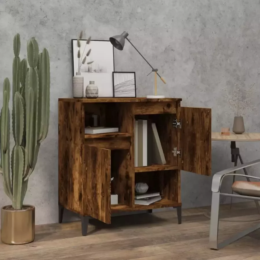 VidaXL -Dressoir-60x35x70-cm-bewerkt-hout-gerookt-eikenkleurig - Foto 8
