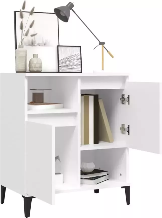 VidaXL -Dressoir-60x35x70-cm-bewerkt-hout-wit - Foto 4