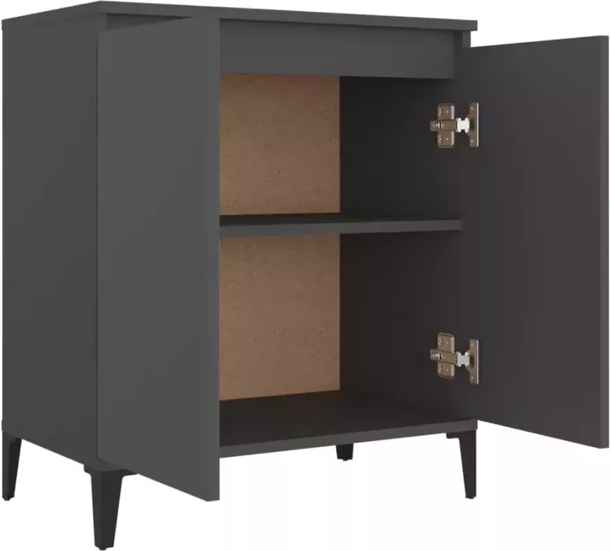VIDAXL Dressoir 60x35x70 cm spaanplaat grijs