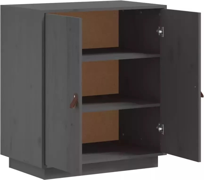 VidaXL -Dressoir-65 5x40x75-cm-massief-grenenhout-grijs - Foto 4