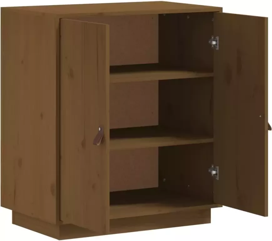 VidaXL -Dressoir-65 5x40x75-cm-massief-grenenhout-honingbruin - Foto 3