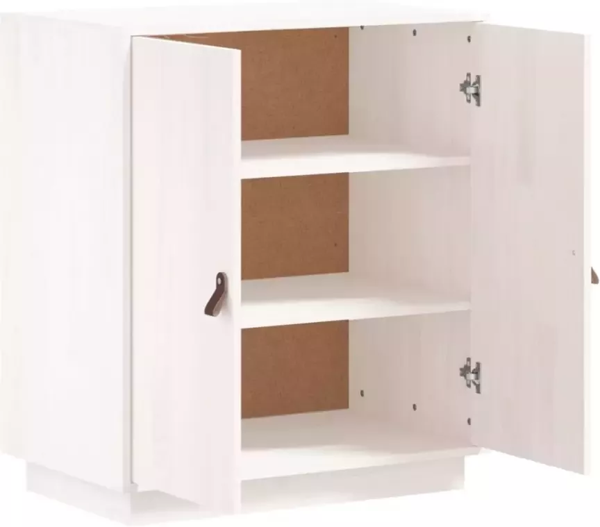 VidaXL -Dressoir-65 5x40x75-cm-massief-grenenhout-wit - Foto 4