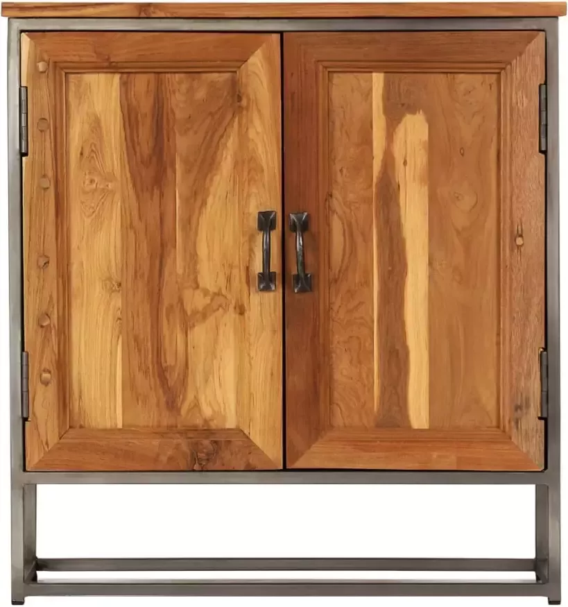 VidaXL -Dressoir-65x30x70-cm-gerecycled-teakhout-en-staal - Foto 4