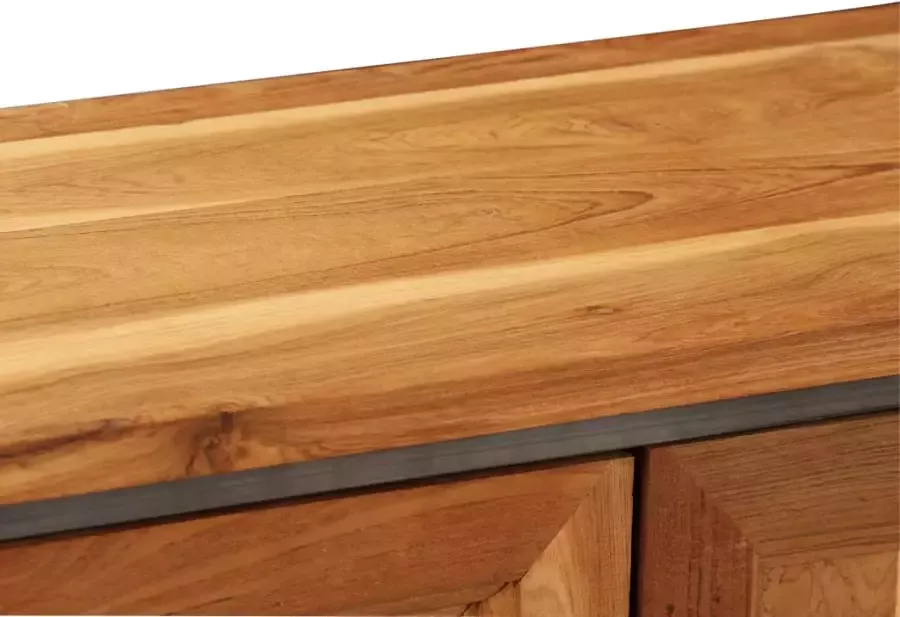 VidaXL -Dressoir-65x30x70-cm-gerecycled-teakhout-en-staal - Foto 3