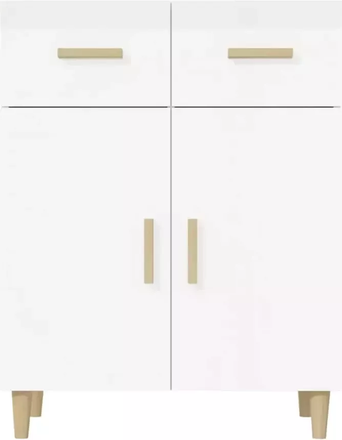 VidaXL -Dressoir-69 5x34x89-cm-bewerkt-hout-hoogglans-wit - Foto 4