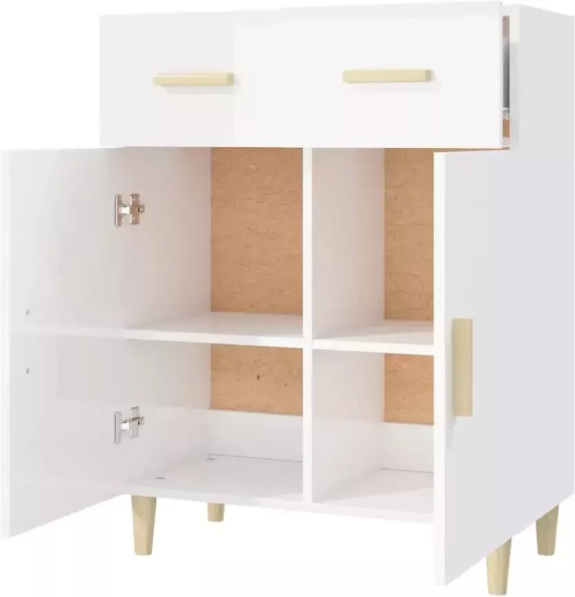VidaXL -Dressoir-69 5x34x89-cm-bewerkt-hout-hoogglans-wit - Foto 2