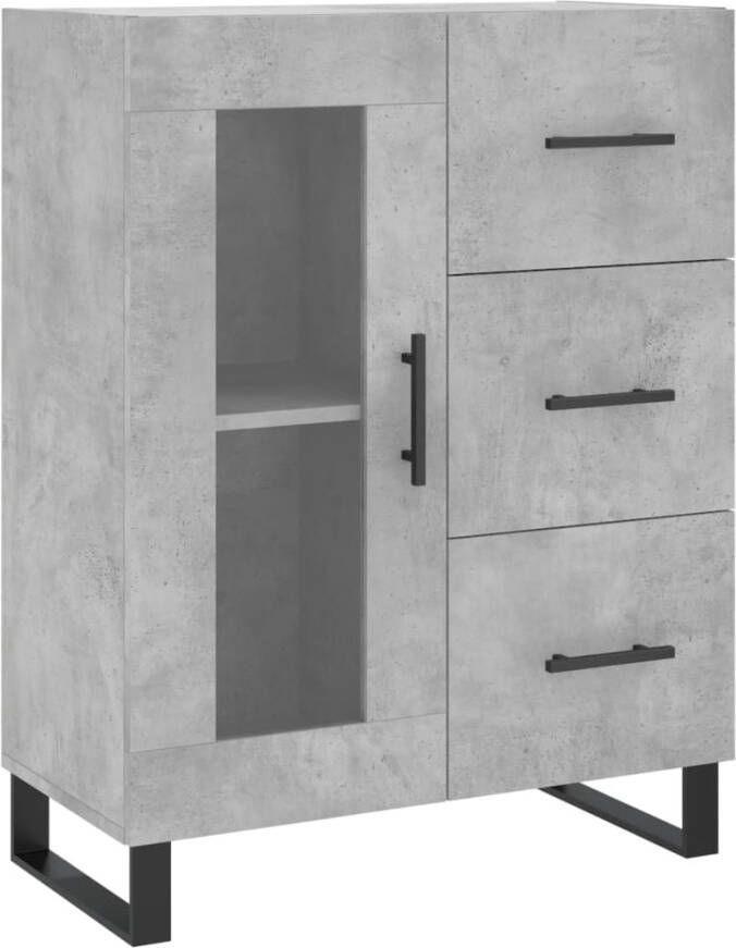 VidaXL -Dressoir-69 5x34x90-cm-bewerkt-hout-betongrijs - Foto 8