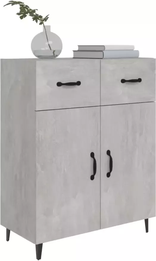 VidaXL -Dressoir-69 5x34x90-cm-bewerkt-hout-betongrijs - Foto 4