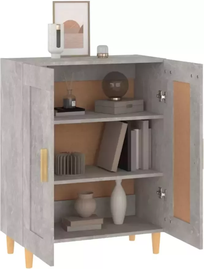 VidaXL -Dressoir-69 5x34x90-cm-bewerkt-hout-betongrijs - Foto 4