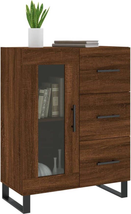 VidaXL -Dressoir-69 5x34x90-cm-bewerkt-hout-bruineikenkleurig - Foto 10