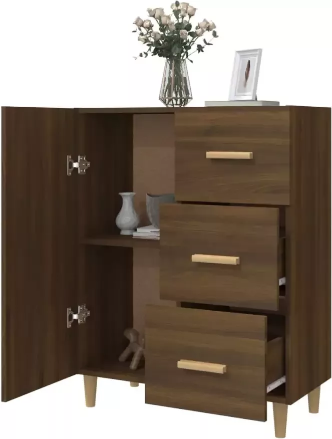 VidaXL -Dressoir-69 5x34x90-cm-bewerkt-hout-bruineikenkleurig - Foto 4