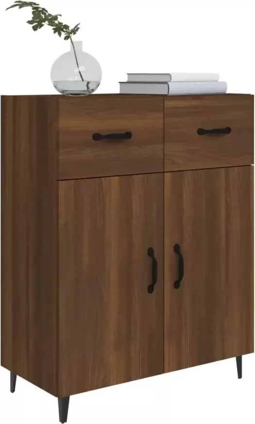 VidaXL -Dressoir-69 5x34x90-cm-bewerkt-hout-bruineikenkleurig - Foto 4