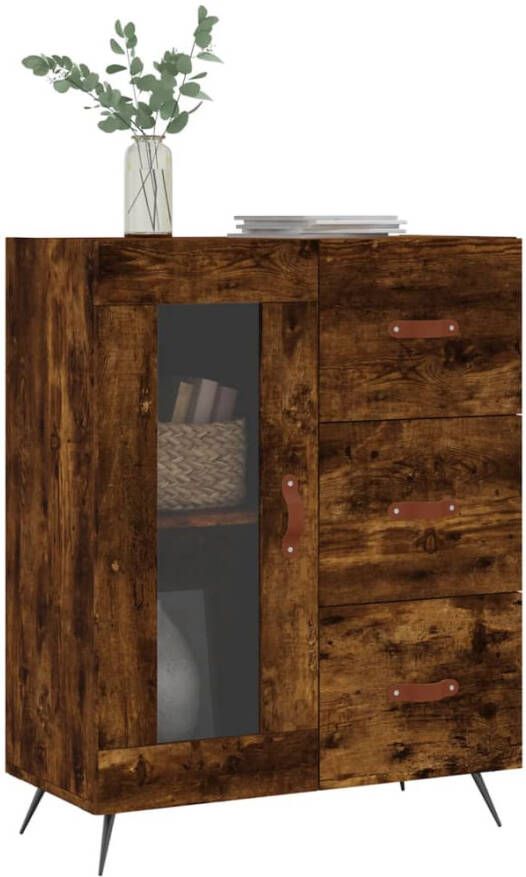 VidaXL -Dressoir-69 5x34x90-cm-bewerkt-hout-gerookt-eikenkleurig - Foto 11
