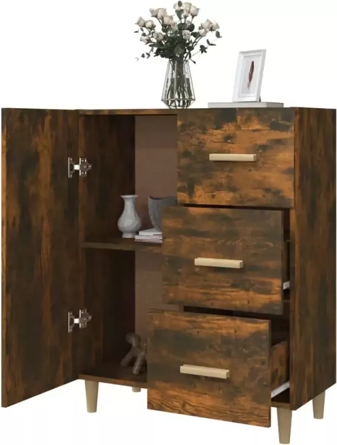 VidaXL -Dressoir-69 5x34x90-cm-bewerkt-hout-gerookt-eikenkleurig - Foto 4