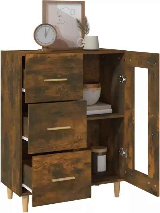 VidaXL -Dressoir-69 5x34x90-cm-bewerkt-hout-gerookt-eikenkleurig - Foto 5