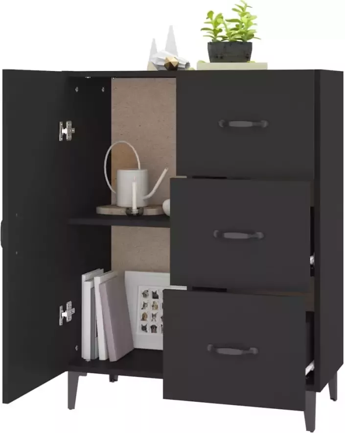 VidaXL -Dressoir-69 5x34x90-cm-bewerkt-hout-zwart - Foto 2