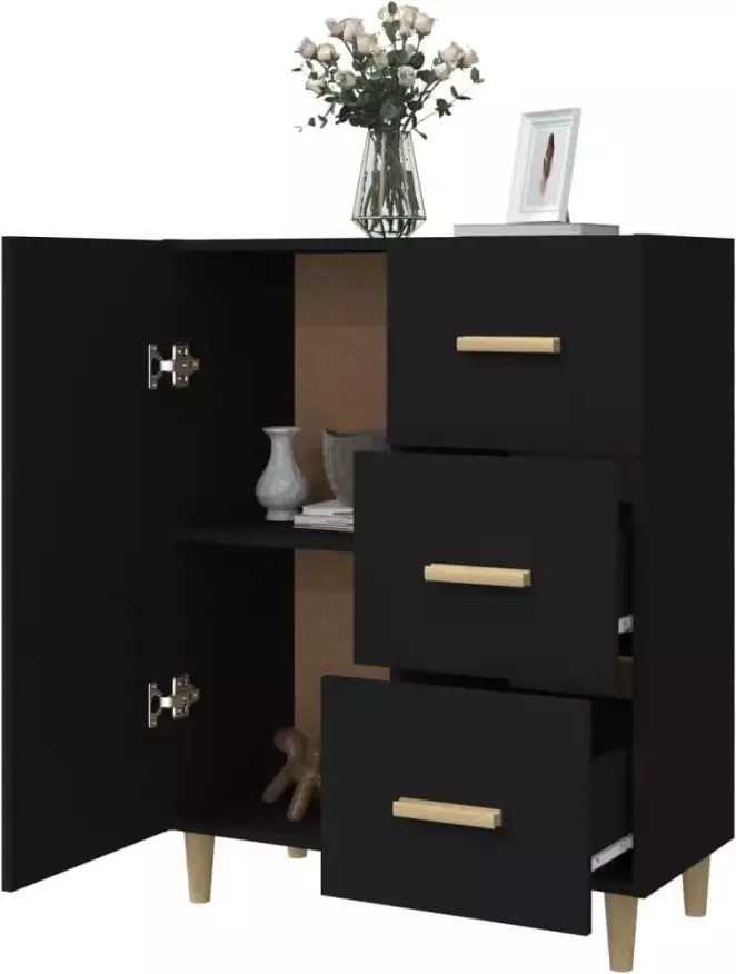 VidaXL -Dressoir-69 5x34x90-cm-bewerkt-hout-zwart - Foto 4