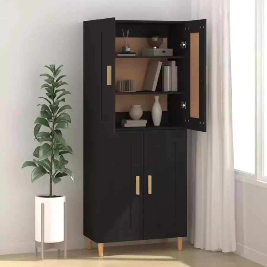 VidaXL -Dressoir-69 5x34x90-cm-bewerkt-hout-zwart - Foto 2