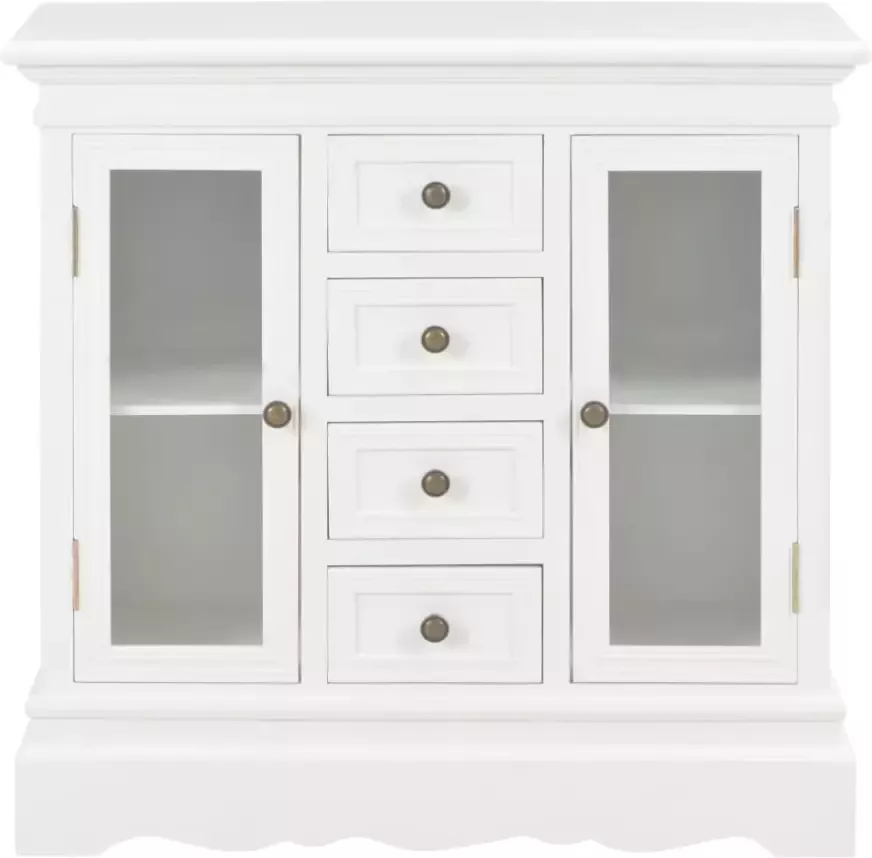 VidaXL -Dressoir-70x28x70-cm-massief-grenenhout-wit - Foto 2