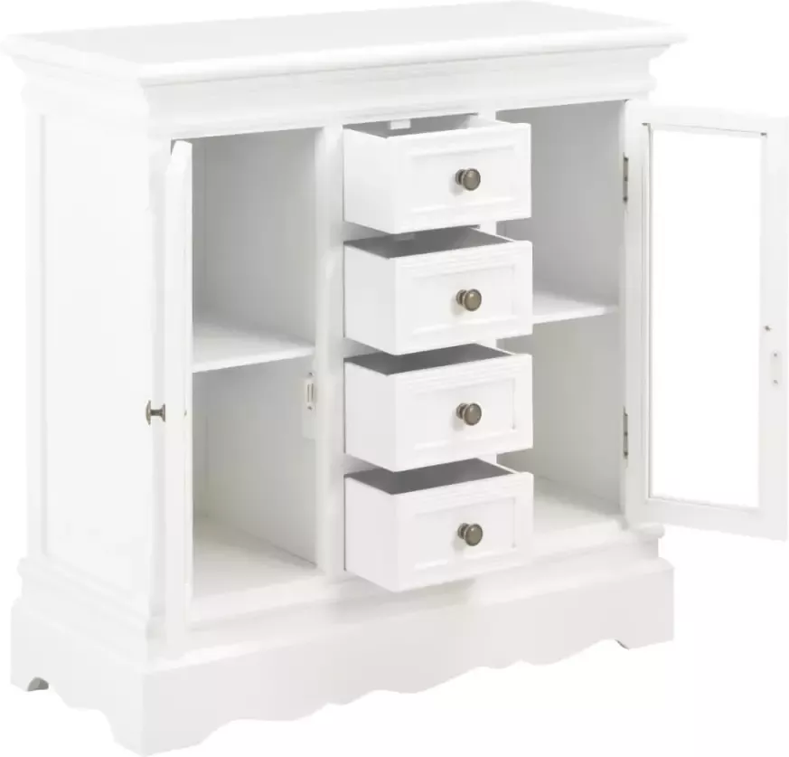 VidaXL -Dressoir-70x28x70-cm-massief-grenenhout-wit