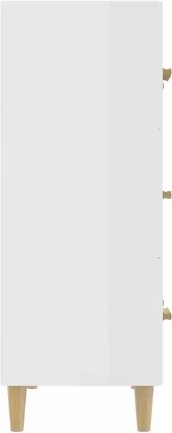 VidaXL -Dressoir-70x34x90-cm-bewerkt-hout-hoogglans-wit - Foto 4