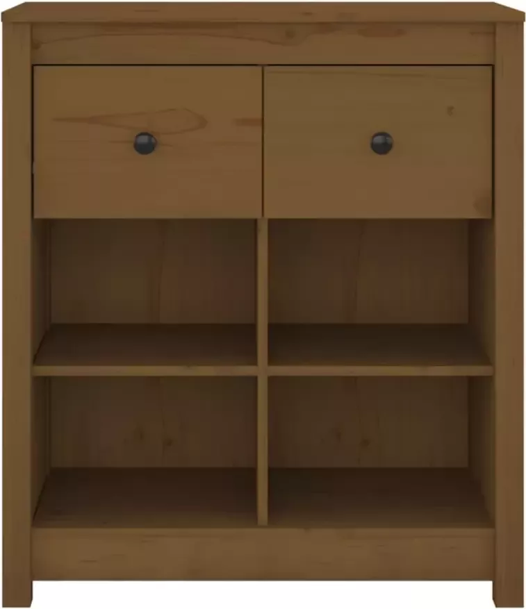 VidaXL -Dressoir-70x35x80-cm-massief-grenenhout-honingbruin - Foto 4