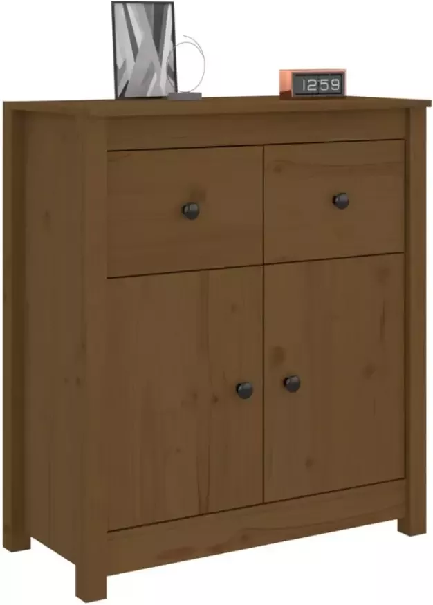 VidaXL -Dressoir-70x35x80-cm-massief-grenenhout-honingbruin - Foto 5