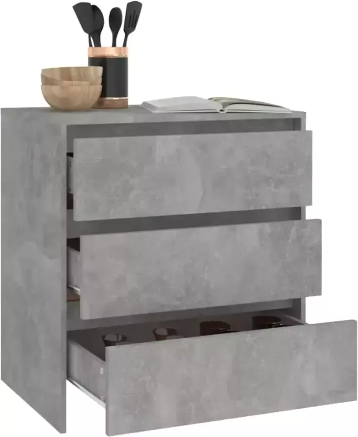 VidaXL -Dressoir-70x41x75-cm-bewerkt-hout-betongrijs - Foto 5