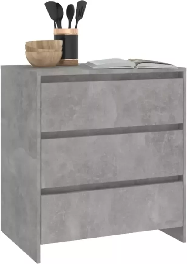 VidaXL -Dressoir-70x41x75-cm-bewerkt-hout-betongrijs - Foto 4