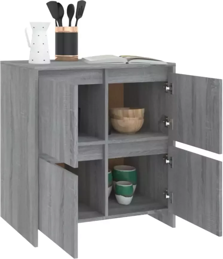 VidaXL -Dressoir-70x41x75-cm-bewerkt-hout-grijs-sonoma-eikenkleurig - Foto 5