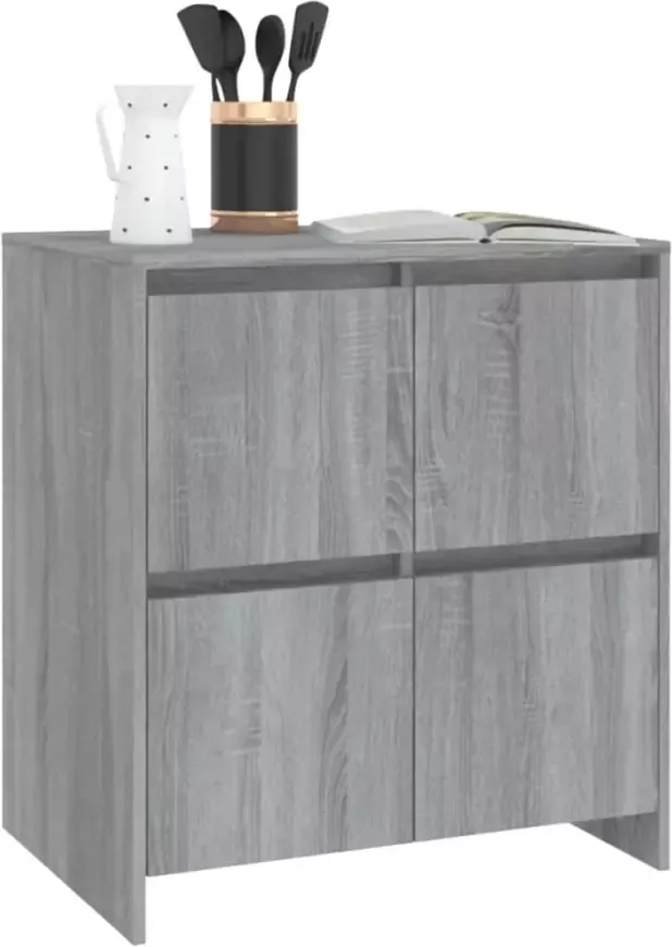 VidaXL -Dressoir-70x41x75-cm-bewerkt-hout-grijs-sonoma-eikenkleurig - Foto 4