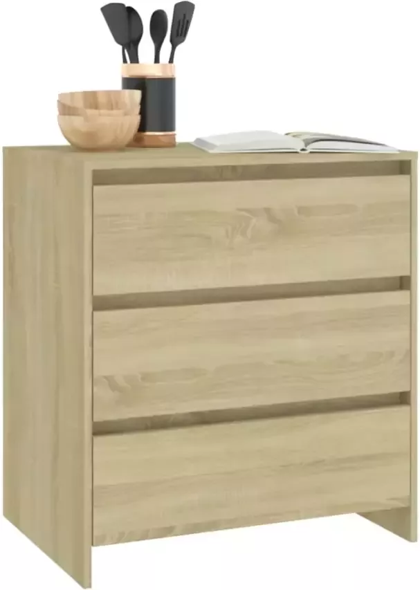 VidaXL -Dressoir-70x41x75-cm-bewerkt-hout-sonoma-eikenkleurig - Foto 3
