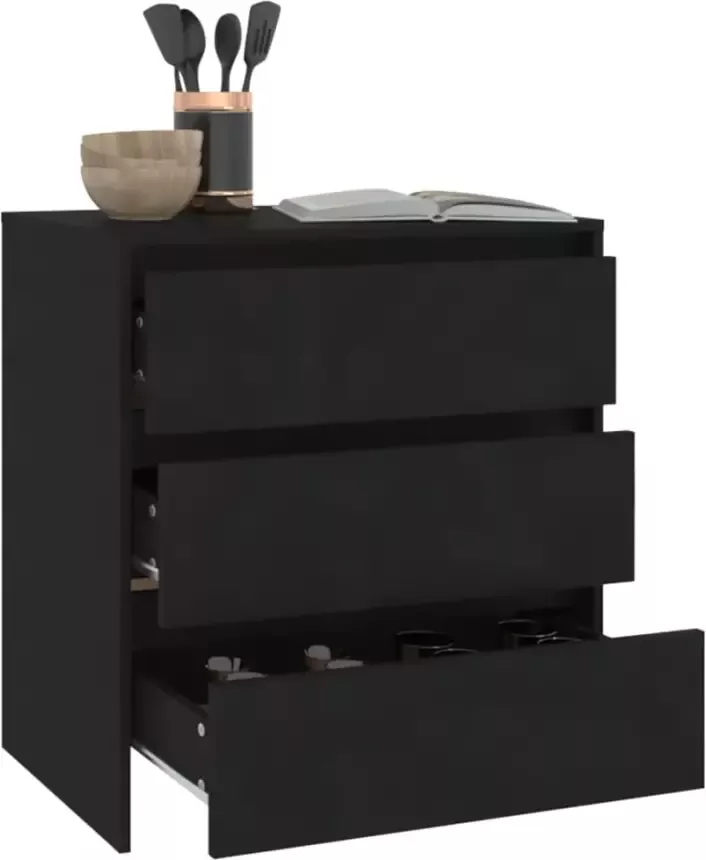 VidaXL -Dressoir-70x41x75-cm-bewerkt-hout-zwart