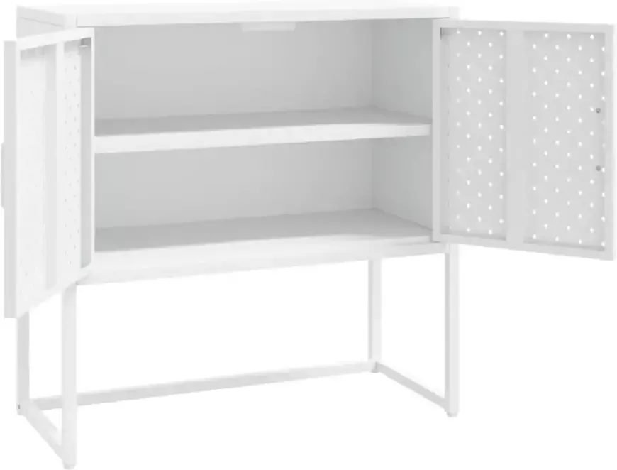 VidaXL -Dressoir-75x35x75-cm-staal-wit - Foto 5