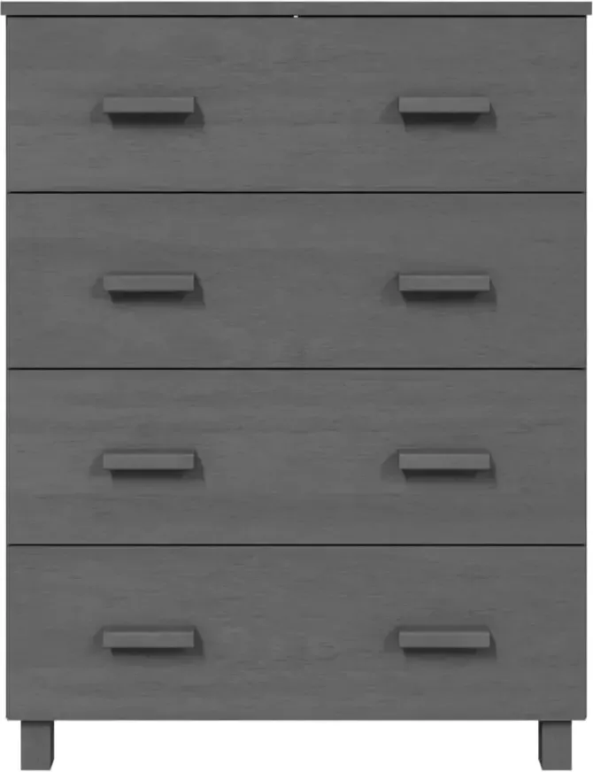 VidaXL -Dressoir-HAMAR-79x40x103 5-cm-massief-grenenhout-donkergrijs - Foto 4