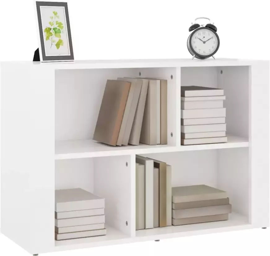 VidaXL -Dressoir-80x30x54-cm-bewerkt-hout-hoogglans-wit