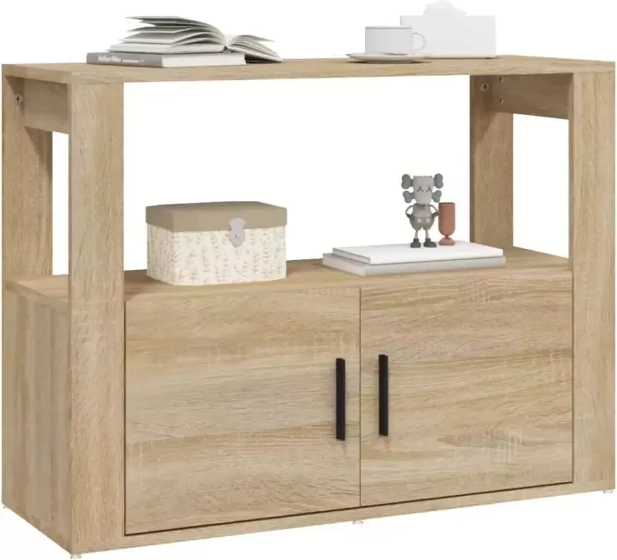 VidaXL -Dressoir-80x30x60-cm-bewerkt-hout-sonoma-eikenkleurig - Foto 4