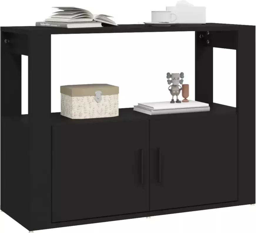 VidaXL -Dressoir-80x30x60-cm-bewerkt-hout-zwart