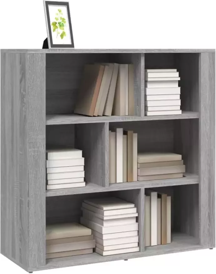 VidaXL -Dressoir-80x30x80-cm-bewerkt-hout-grijs-sonoma-eikenkleurig - Foto 3