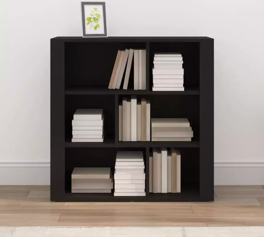 VidaXL -Dressoir-80x30x80-cm-bewerkt-hout-zwart - Foto 2