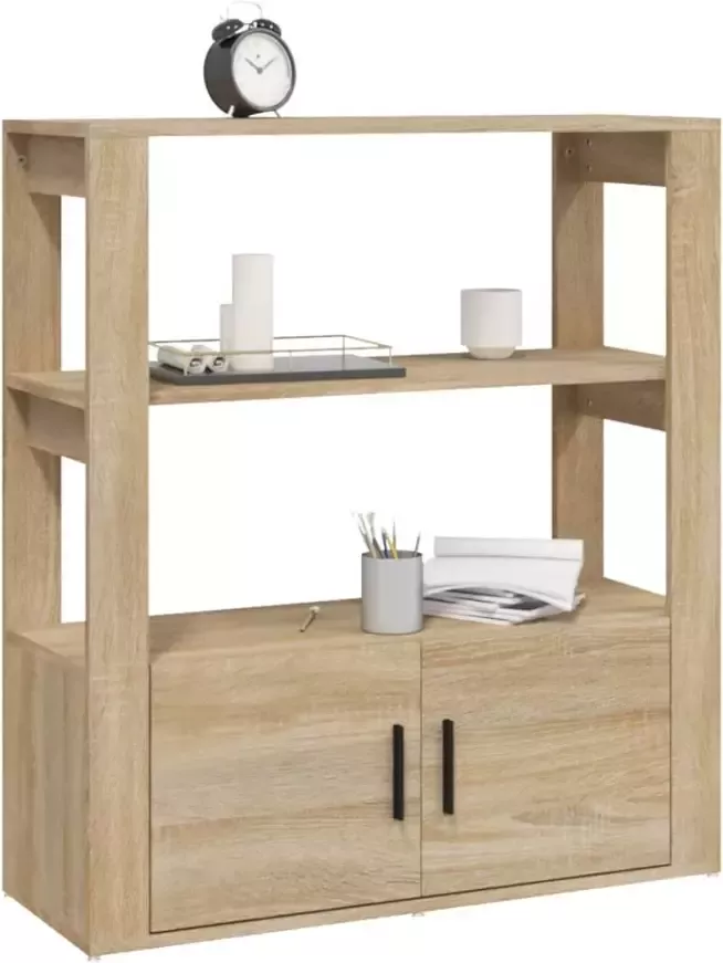 VidaXL -Dressoir-80x30x90-cm-bewerkt-hout-sonoma-eikenkleurig - Foto 3