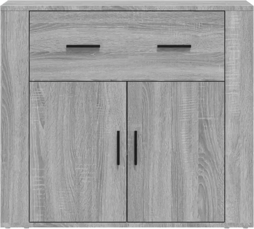 VidaXL -Dressoir-80x33x70-cm-bewerkt-hout-grijs-sonoma-eikenkleurig - Foto 4